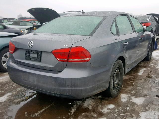 1VWAT7A30EC113088 - 2014 VOLKSWAGEN PASSAT S GRAY photo 4