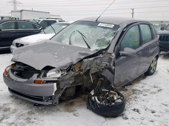 KL1TD66698B144542 - 2008 CHEVROLET AVEO BASE ნაცრისფერი ფოტო 2