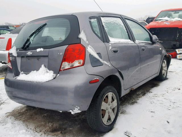 KL1TD66698B144542 - 2008 CHEVROLET AVEO BASE ნაცრისფერი ფოტო 4