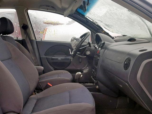 KL1TD66698B144542 - 2008 CHEVROLET AVEO BASE ნაცრისფერი ფოტო 5