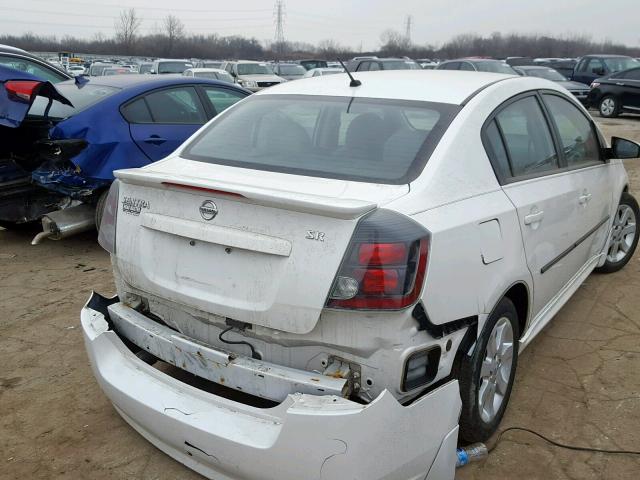 3N1AB6AP2CL745243 - 2012 NISSAN SENTRA 2.0 WHITE photo 4