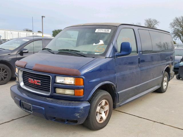 1GKFG65R411226669 - 2001 GMC SAVANA G15 BLUE photo 2