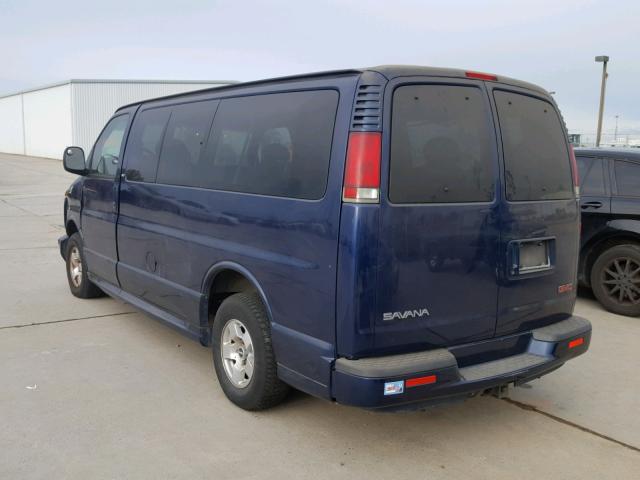 1GKFG65R411226669 - 2001 GMC SAVANA G15 BLUE photo 3