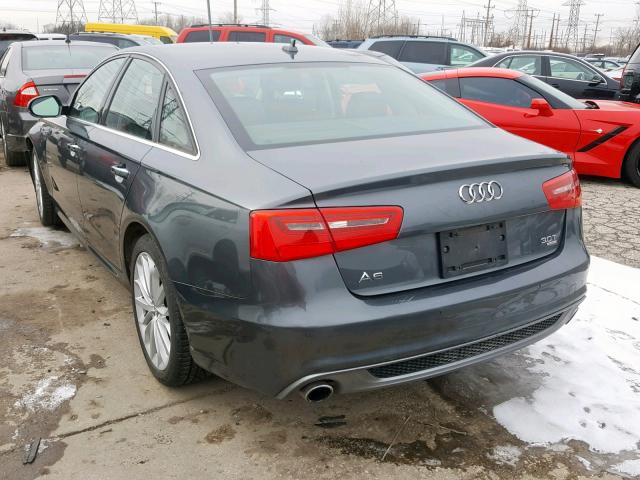 WAUHGAFC6EN142740 - 2014 AUDI A6 PRESTIG GRAY photo 3