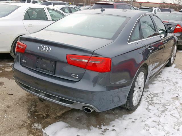 WAUHGAFC6EN142740 - 2014 AUDI A6 PRESTIG GRAY photo 4