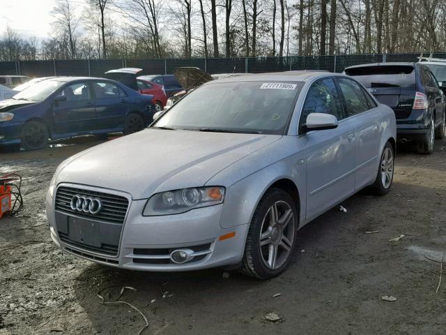 WAUDF78E77A019526 - 2007 AUDI A4 2.0T QU SILVER photo 2