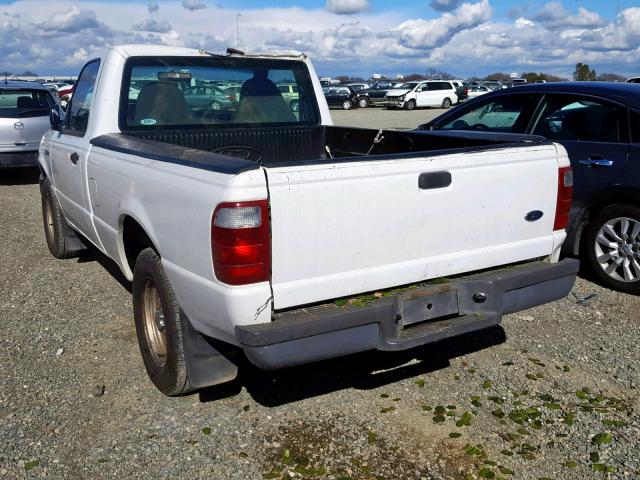 1FTYR10DX2PA80564 - 2002 FORD RANGER WHITE photo 3