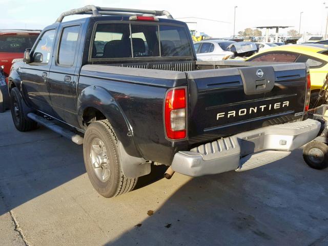 1N6ED27T43C467623 - 2003 NISSAN FRONTIER C BLACK photo 3