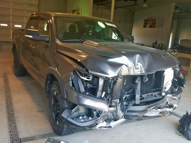 1C6SRFLT9KN653205 - 2019 RAM 1500 REBEL ნაცრისფერი ფოტო 1