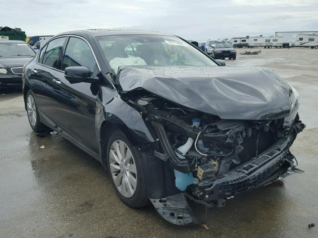 1HGCR3F81EA036736 - 2014 HONDA ACCORD EXL BLUE photo 1