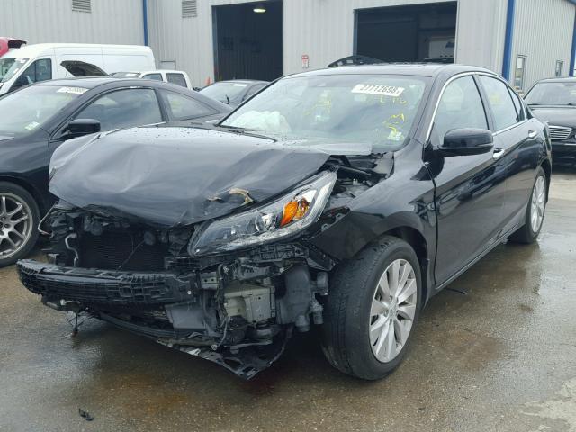 1HGCR3F81EA036736 - 2014 HONDA ACCORD EXL BLUE photo 2