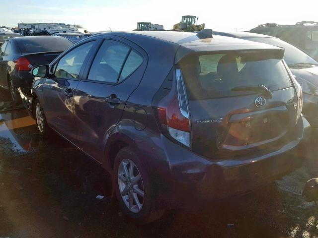 JTDKDTB36G1589923 - 2016 TOYOTA PRIUS C GRAY photo 3