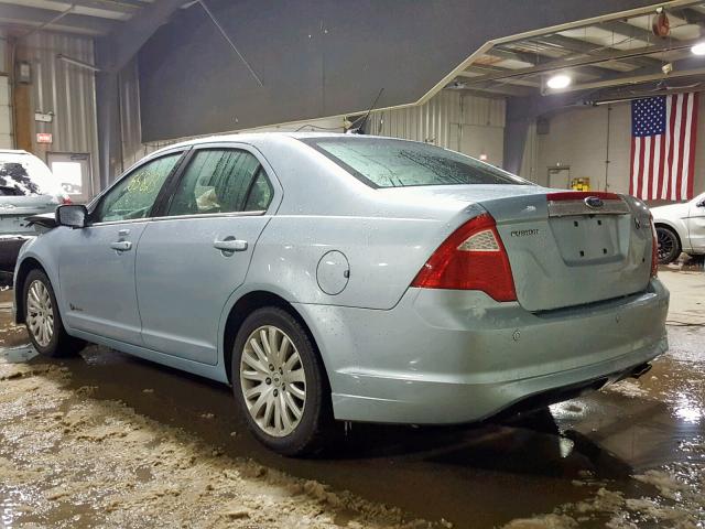 3FADP0L31AR133313 - 2010 FORD FUSION HYB BLUE photo 3