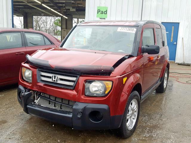 5J6YH18758L002379 - 2008 HONDA ELEMENT EX BURGUNDY photo 2