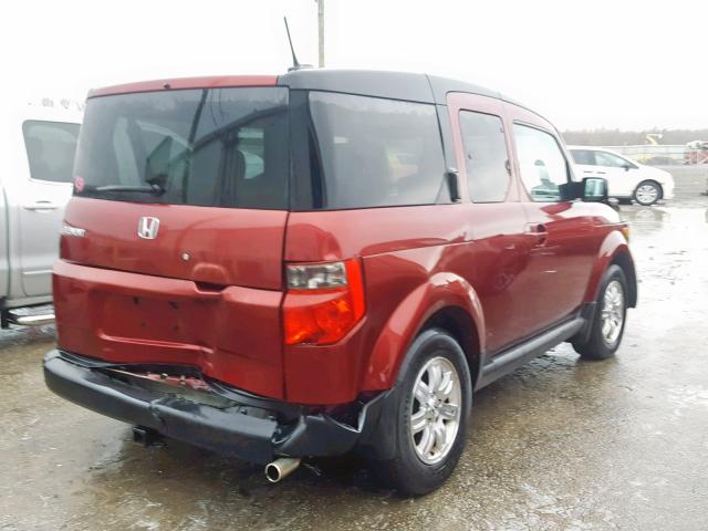 5J6YH18758L002379 - 2008 HONDA ELEMENT EX BURGUNDY photo 4