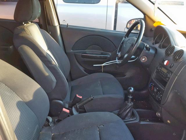 KL1TD66667B722692 - 2007 CHEVROLET AVEO BASE ვერცხლისფერი ფოტო 5