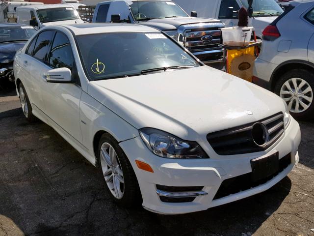 WDDGF4HB9CA640609 - 2012 MERCEDES-BENZ C 250 WHITE photo 1