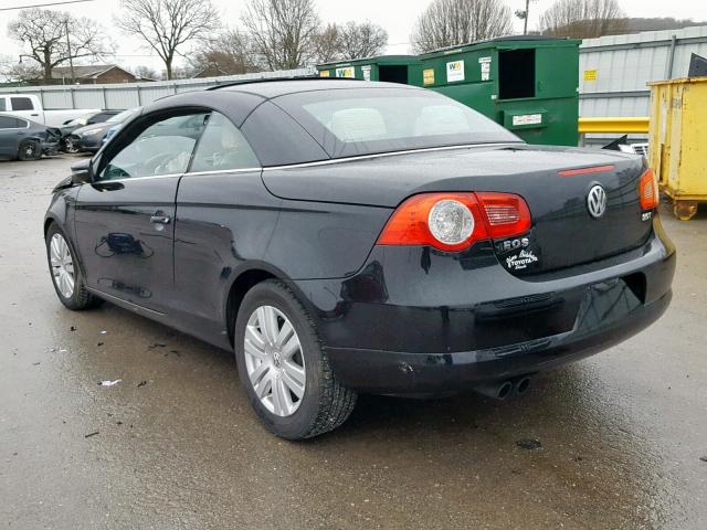 WVWBA7AH0AV024824 - 2010 VOLKSWAGEN EOS TURBO BLACK photo 3