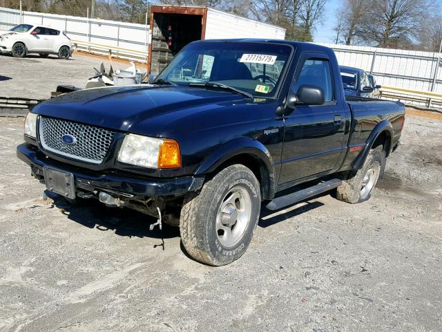 1FTYR11U83TA38465 - 2003 FORD RANGER BLACK photo 2