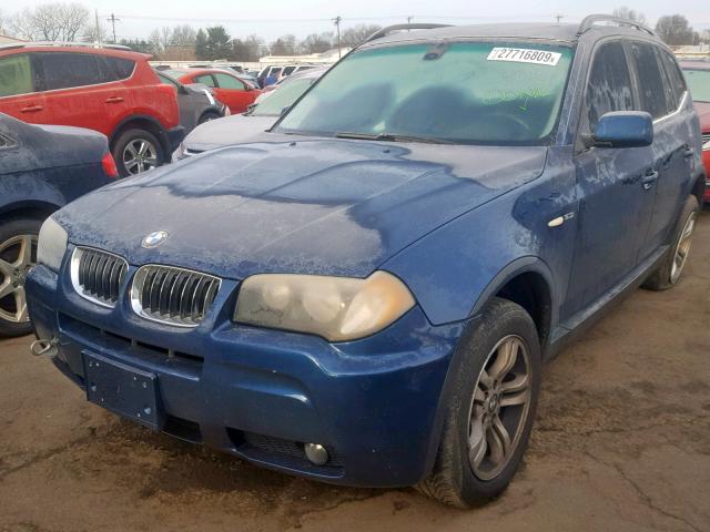 WBXPA93436WD34095 - 2006 BMW X3 3.0I BLUE photo 2