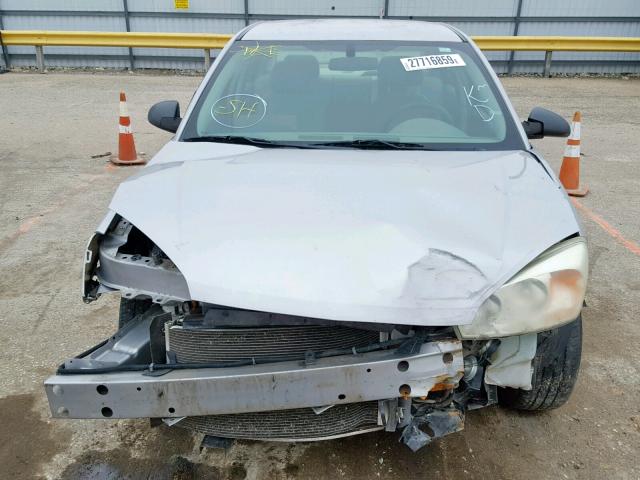 1G1ZS51F16F295173 - 2006 CHEVROLET MALIBU LS SILVER photo 9