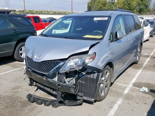 5TDXK3DCXES475187 - 2014 TOYOTA SIENNA SPO SILVER photo 2