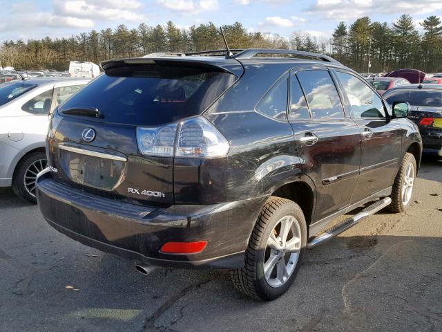 JTJHW31U882051442 - 2008 LEXUS RX 400H BLACK photo 4