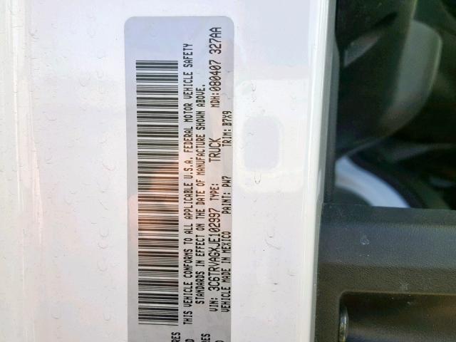 3C6TRVAGXJE102997 - 2018 RAM PROMASTER 白色 照片 10