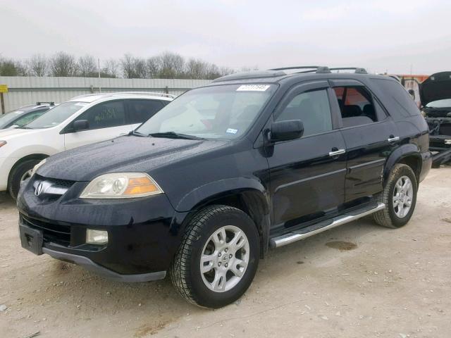 2HNYD18906H513733 - 2006 ACURA MDX TOURIN BLACK photo 2