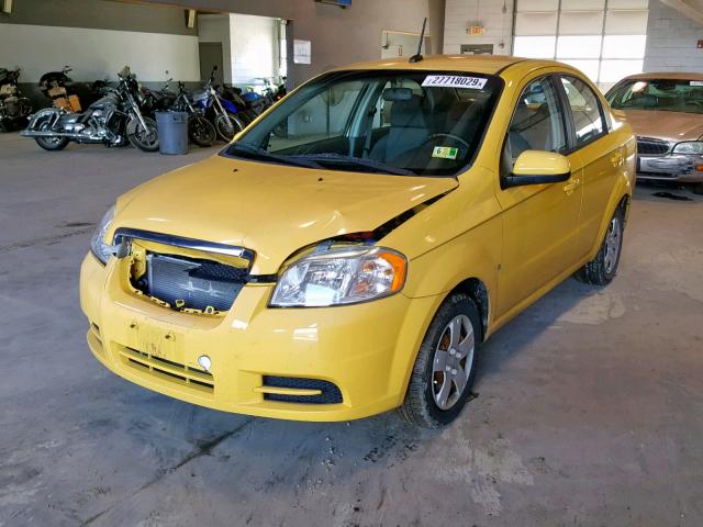 KL1TD56E59B631885 - 2009 CHEVROLET AVEO LS YELLOW photo 2