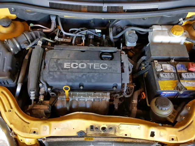 KL1TD56E59B631885 - 2009 CHEVROLET AVEO LS YELLOW photo 7