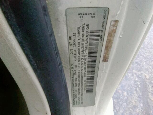 3VWPW31C69M501750 - 2009 VOLKSWAGEN NEW BEETLE Bej foto 10