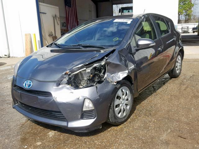 JTDKDTB39D1528755 - 2013 TOYOTA PRIUS C GRAY photo 2