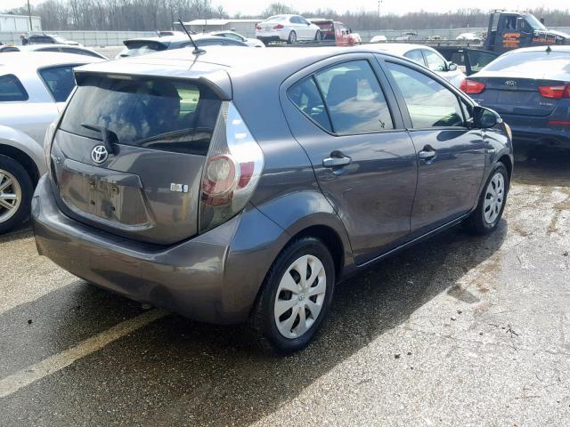 JTDKDTB39D1528755 - 2013 TOYOTA PRIUS C GRAY photo 4