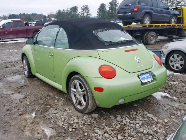 3VWCD31Y75M350038 - 2005 VOLKSWAGEN NEW BEETLE GREEN photo 3