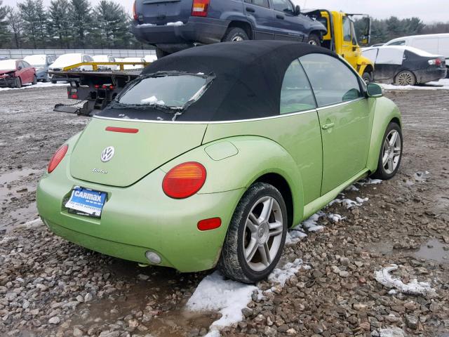 3VWCD31Y75M350038 - 2005 VOLKSWAGEN NEW BEETLE GREEN photo 4