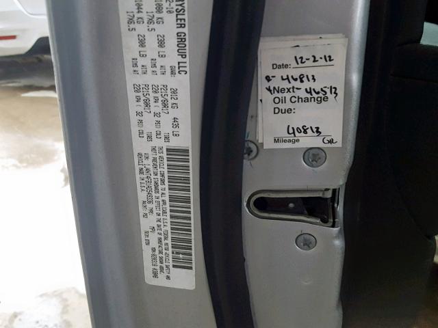 1J4NT4FB1AD549336 - 2010 JEEP COMPASS SP ვერცხლისფერი ფოტო 10