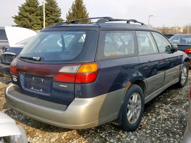 4S3BH675927615176 - 2002 SUBARU LEGACY OUT BLUE photo 4