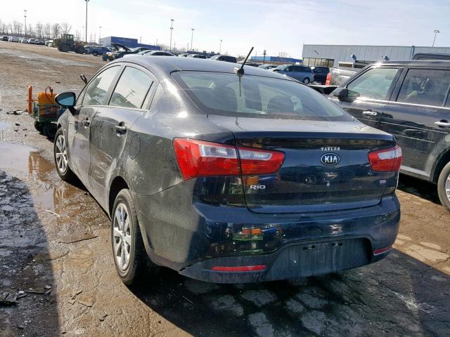 KNADM4A39E6411078 - 2014 KIA RIO LX BLACK photo 3