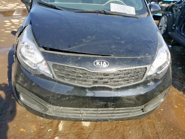 KNADM4A39E6411078 - 2014 KIA RIO LX BLACK photo 7