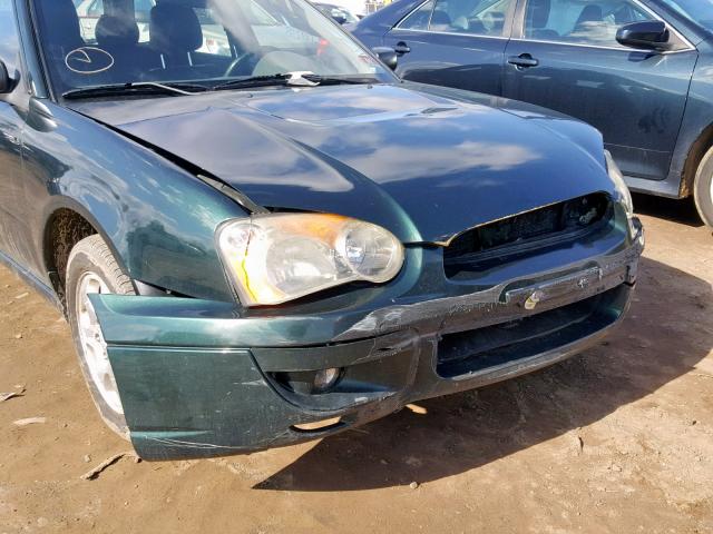 JF1GG65584G818340 - 2004 SUBARU IMPREZA TS GREEN photo 9