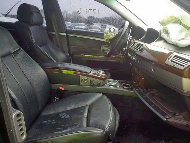 WBAHN83517DT75258 - 2007 BMW 750 BLACK photo 5