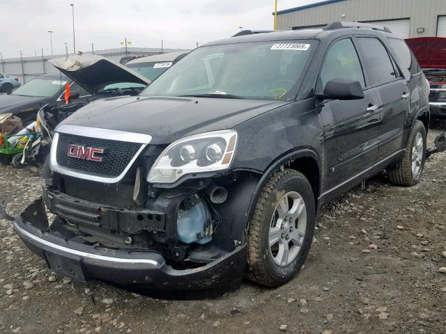 1GKLRKED2AJ113183 - 2010 GMC ACADIA SL BLACK photo 2