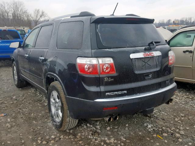 1GKLRKED2AJ113183 - 2010 GMC ACADIA SL BLACK photo 3