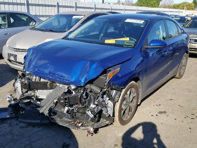 3KPF24ADXKE041789 - 2019 KIA FORTE FE BLUE photo 2