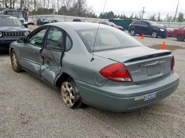 1FAFP56U45A306655 - 2005 FORD TAURUS SEL GREEN photo 3