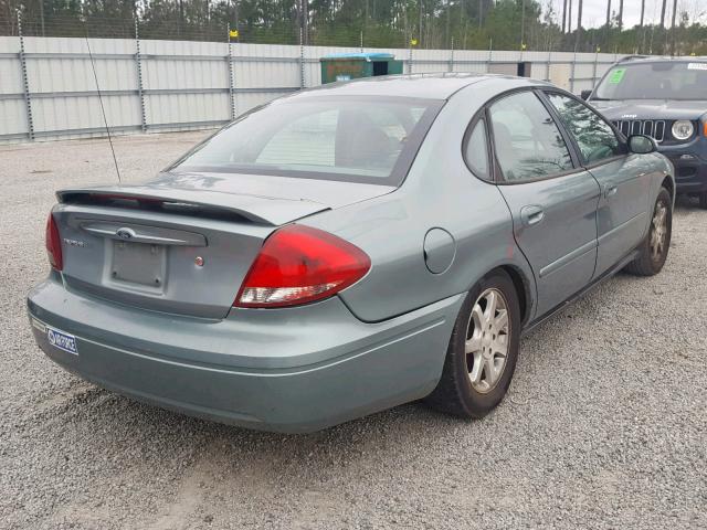 1FAFP56U45A306655 - 2005 FORD TAURUS SEL GREEN photo 4