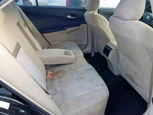 4T1BF1FKXCU148350 - 2012 TOYOTA CAMRY BASE BLACK photo 6