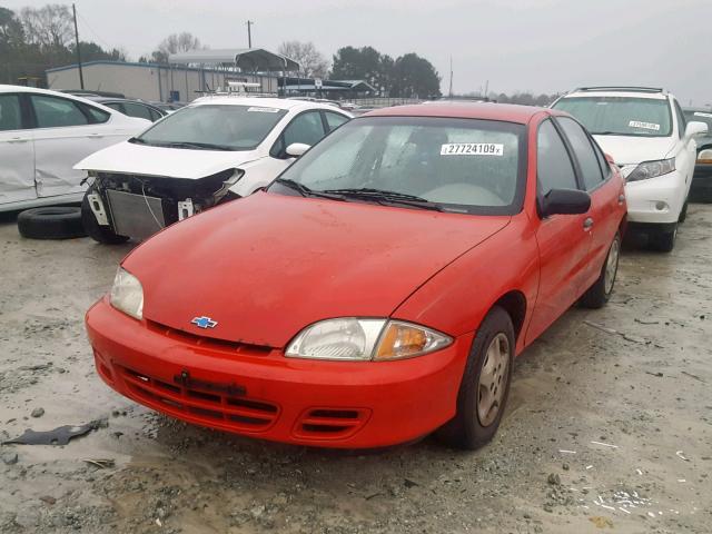 1G1JC524117323676 - 2001 CHEVROLET CAVALIER B RED photo 2