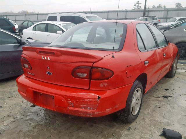 1G1JC524117323676 - 2001 CHEVROLET CAVALIER B RED photo 4